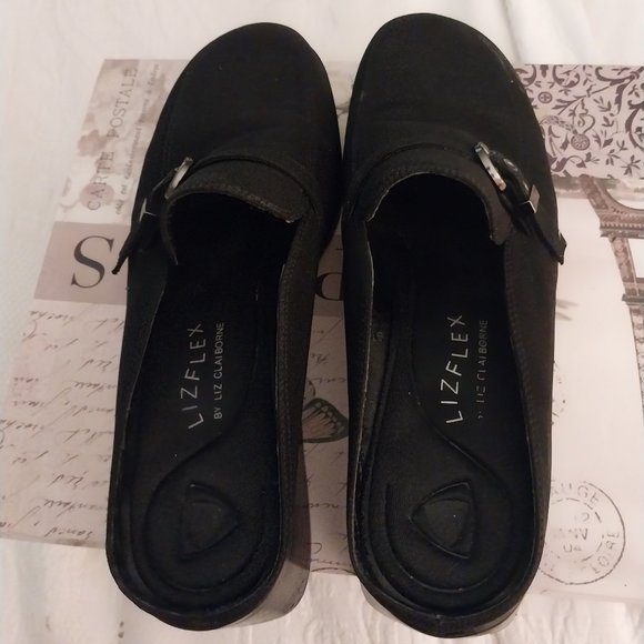 Liz Claiborne Black Mules | Size 9M - Picture 3 of 5